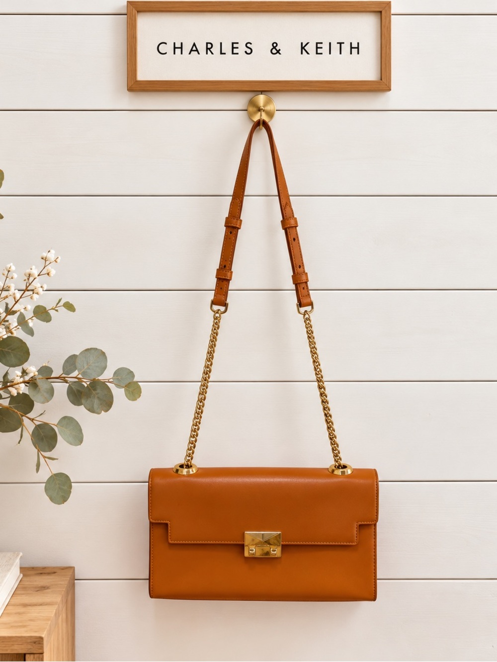 Charles & Keith Small Crossbody Bag – Burnt Orange